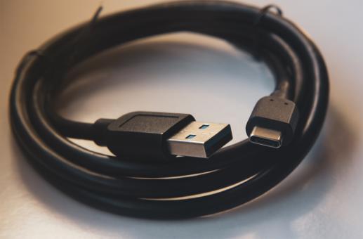 Free Stock Photo of Coiled USB Cable