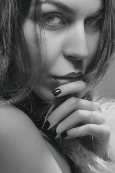 Free Stock Photo of Sexy Female Portrait - Black and White