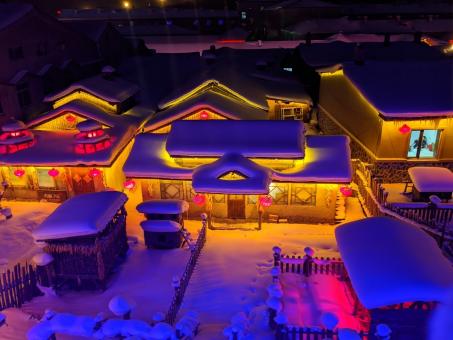Free Stock Photo of Home of Snow Village in China