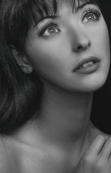 Free Stock Photo of Black and White Beauty - Woman Portrait