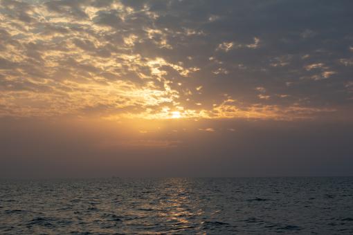 Free Stock Photo of Sunset at the Sea in Dubai