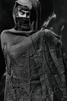 Free Stock Photo of Man in Cloak - Black and White