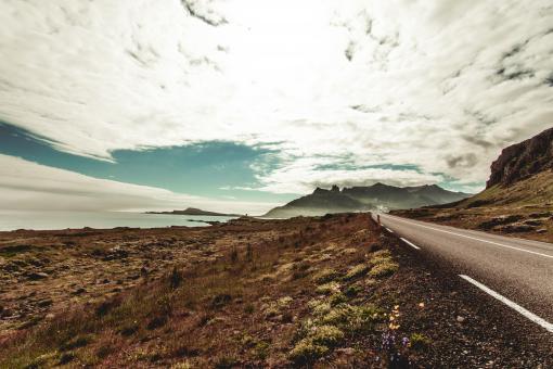 Free Stock Photo of Road to the Mountains - Coastal Iceland