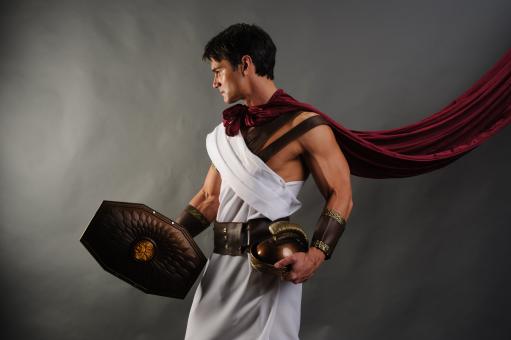 Free Stock Photo of Roman Soldier Posing