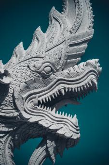 Free Stock Photo of Oriental Dragon Sculpture