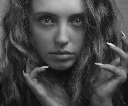Free Stock Photo of Sharp Fingernails - Beautiful Girl Portrait