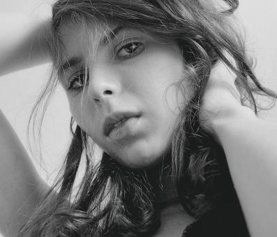 Free Stock Photo of Sexy Woman - Black and White Portrait