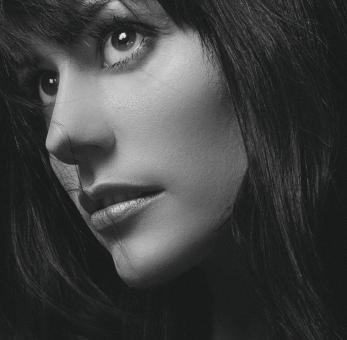 Free Stock Photo of Beautiful Brunette Portrait in Black and White