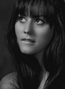 Free Stock Photo of Sexy Brunette Portrait - Monochrome