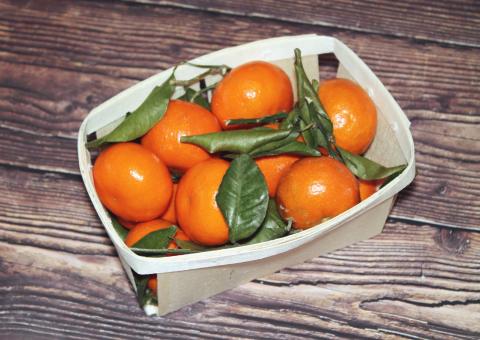 Free Stock Photo of Bast-basket of Oranges