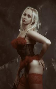 Free Stock Photo of Woman in Puffy Lingerie