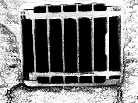 Free Stock Photo of Grunge Black and White Drain