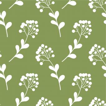 Free Stock Photo of Green and White Floral Seamless Pattern