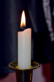 Free Stock Photo of  Сandle in a beautiful candlestick