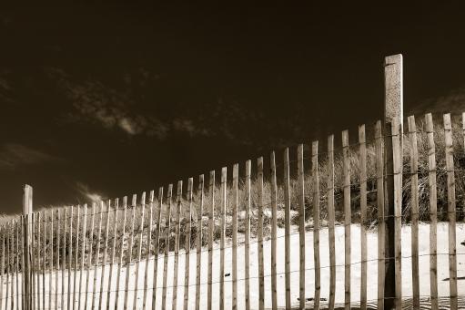 Free Stock Photo of Same old fence - Sepia