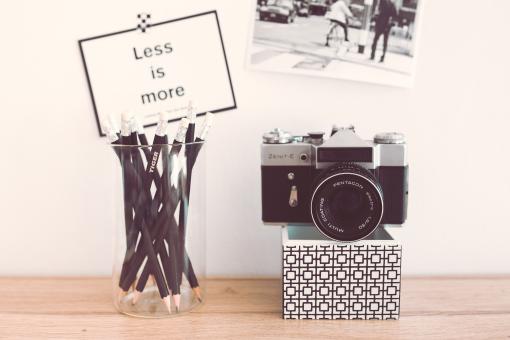 Free Stock Photo of Retro Camera - Less is More