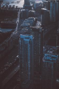 Free Stock Photo of Buildings in the Sunset