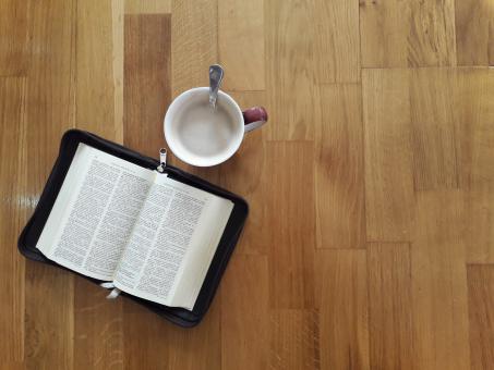 Free Stock Photo of Bible and Coffee