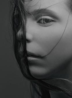 Free Stock Photo of Ghostly Woman Portrait - Monochrome
