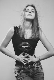 Free Stock Photo of Young Female Posing - Black and White