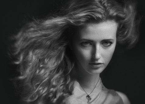 Free Stock Photo of Black and White Woman - Portrait