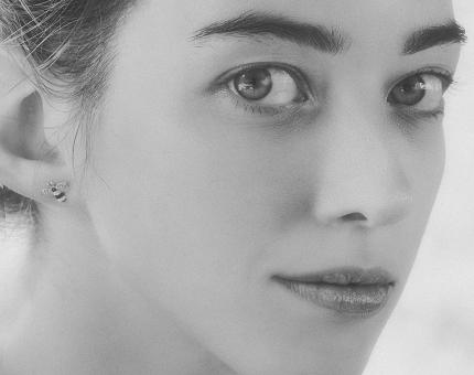 Free Stock Photo of High Key Model Portrait - Black and White