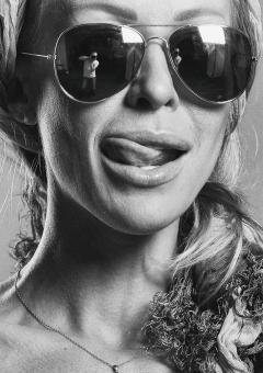 Free Stock Photo of Cheeky Girl with Sunglasses