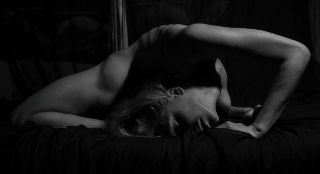 Free Stock Photo of Twisted - Woman Body up Close - Monochrome