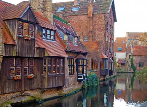 Free Stock Photo of Bruges Canal