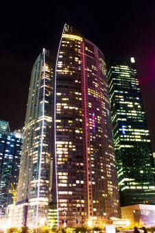 Free Stock Photo of Office Building at Night
