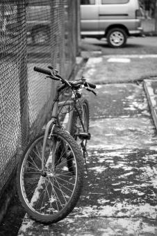 Free Stock Photo of Bicycle Parking - Black and White