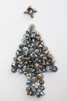 Free Stock Photo of Christmas tree from bolts