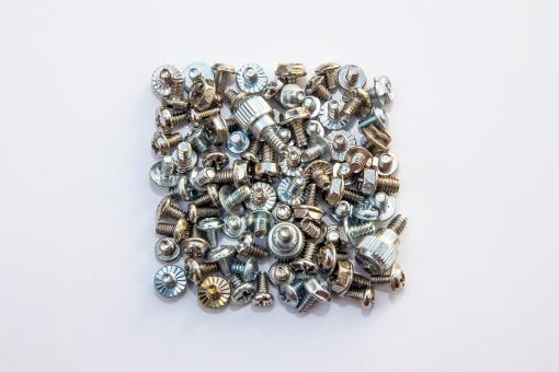 Free Stock Photo of Square from collection of bolts and screws