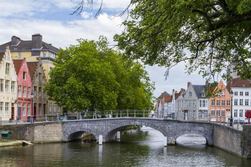 Free Stock Photo of Bridge Over Canal - Belgium