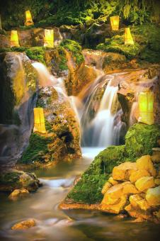Free Stock Photo of Waterfall Garden in Indonesia