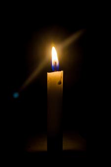 Free Stock Photo of A candle in the night