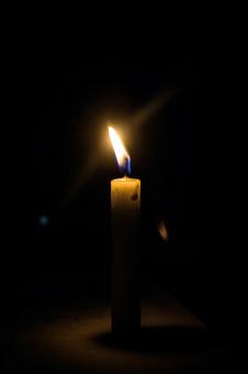 Free Stock Photo of Candle flame in the night