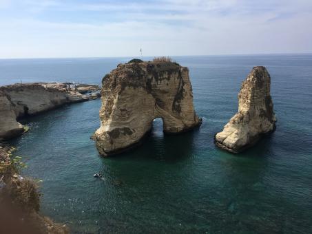 Free Stock Photo of The Rock - Beirut