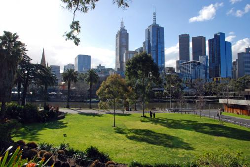 Free Stock Photo of Melbourne from across Yarra