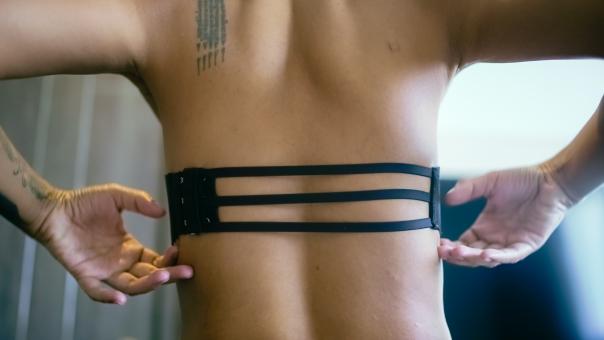 Free Stock Photo of Womans Back with Bra