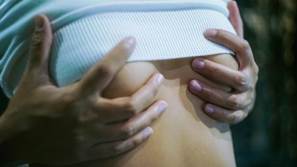 Free Stock Photo of Woman Covers Her Breast