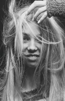 Free Stock Photo of Blond Woman Portrait - Messy Hair