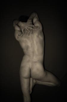 Free Stock Photo of Male Back Portrait