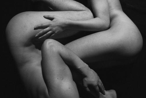 Free Stock Photo of Male and Female Artistic Nude - Black and White
