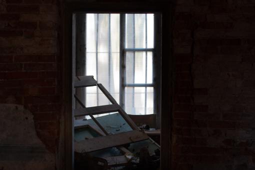 Free Stock Photo of Window Ruins in the Dark