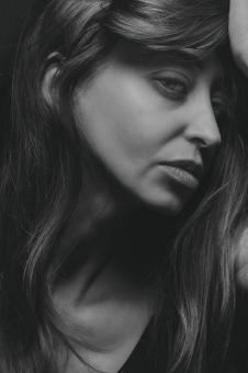 Free Stock Photo of Monochrome Female Profile