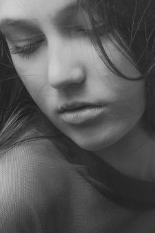 Free Stock Photo of Beautiful Female Model Portrait - Monochrome