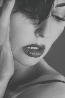 Free Stock Photo of Sensual Female - Monochrome Portrait