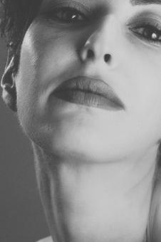 Free Stock Photo of Female Model Portrait - Close up - Monochrome