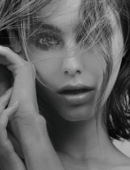 Free Stock Photo of Beautiful Model - Monochrome Portrait